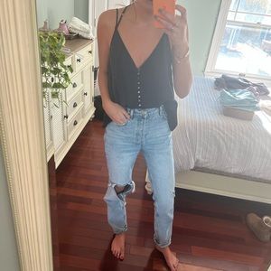 Free people button tank top